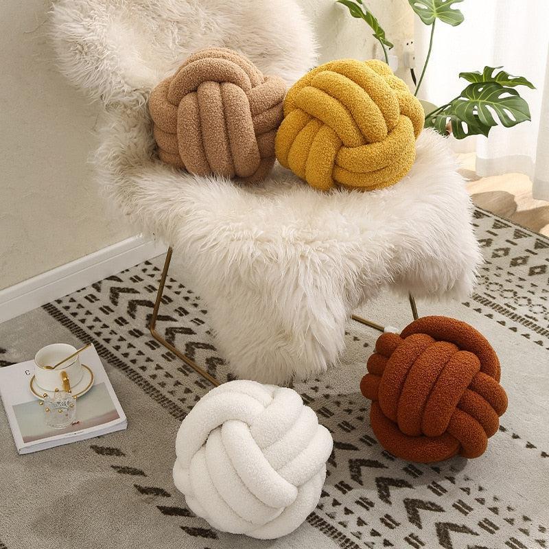 Knot Cushion Soft Teddy Fabric For Home
