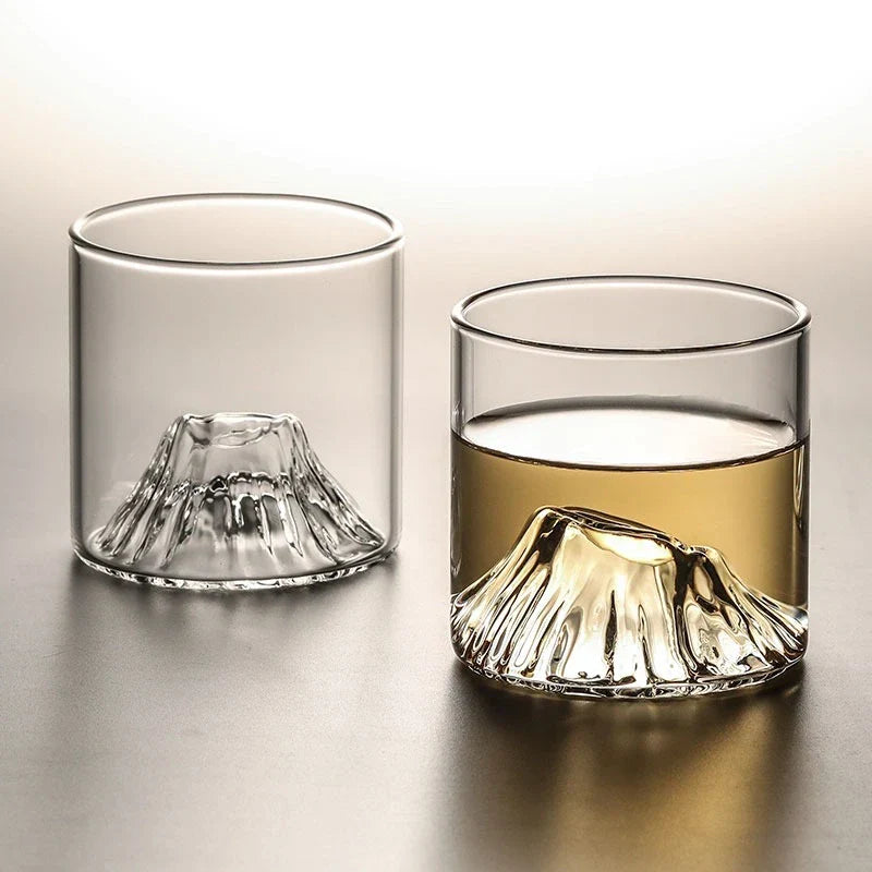 Japanese Whisky Glass – Mount Fuji Design – Heat-Resistant Glass