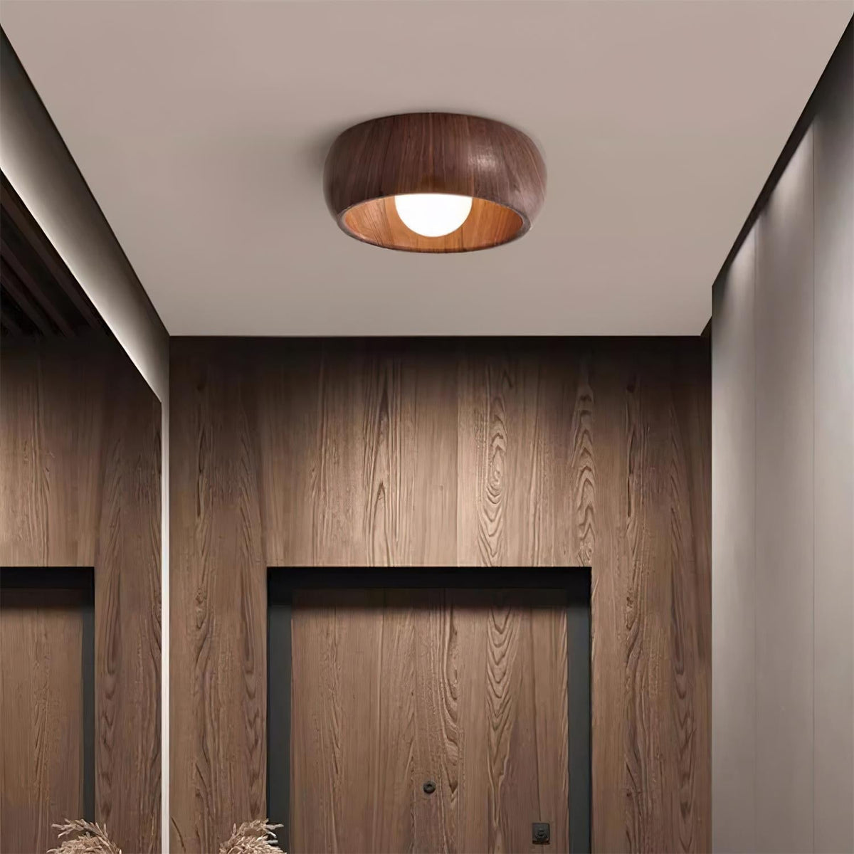 Wood-Look LED Ceiling Light For Home