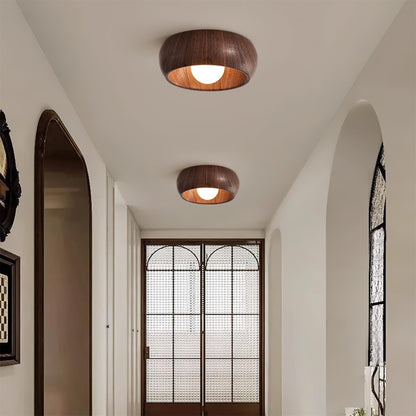 Wood-Look LED Ceiling Light For Home