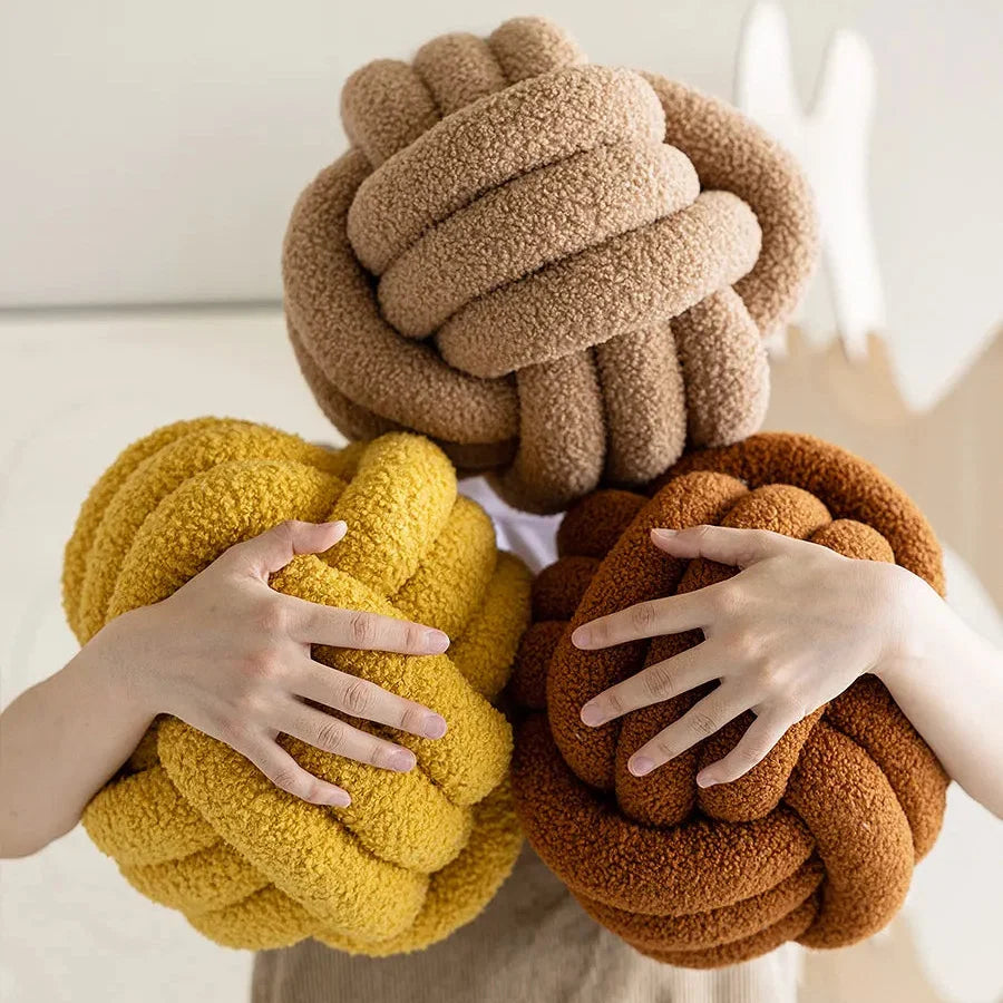 Knot Cushion Soft Teddy Fabric For Home