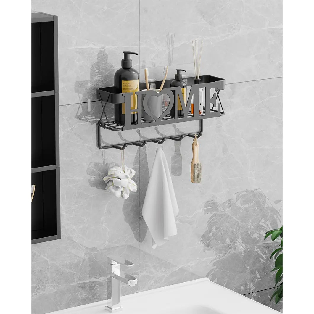 Key Holder for Wall - Key Rack with 5 Key Hooks, 11.02" L×2.75" W×4.92" H, Key and Mail Organizer Wall Mount with Mesh Basket, Key Hanger for Wall Decor Decoration