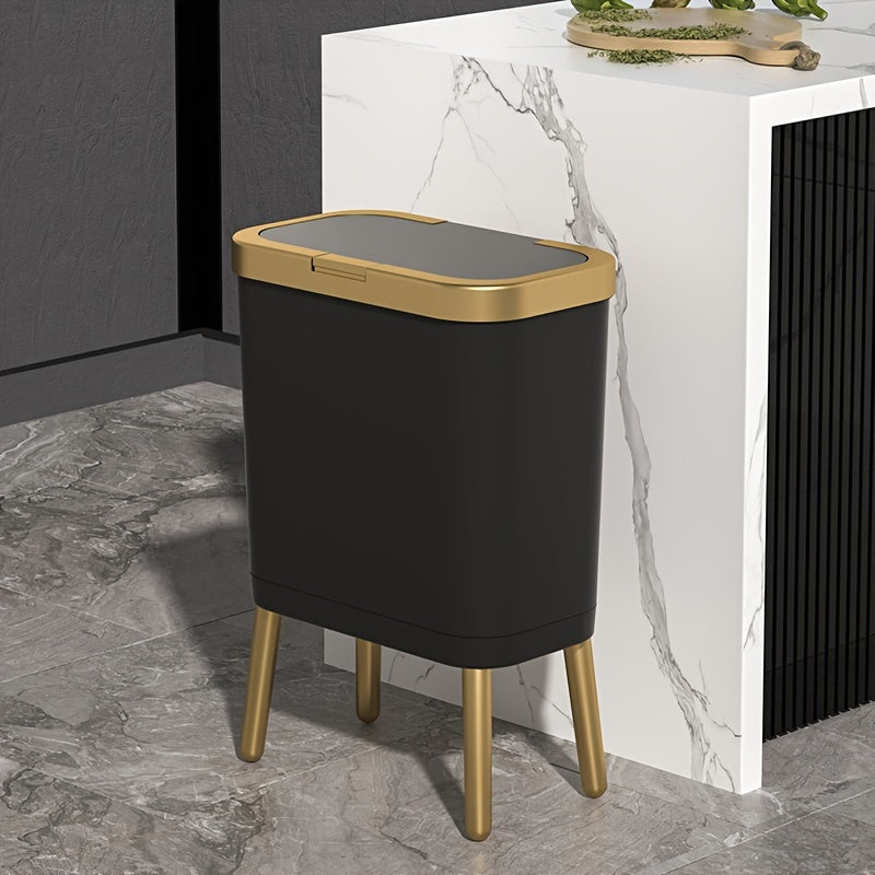 15L Rubbish Bin – Odour-Sealing Lid – Elevated Legs – Home Use