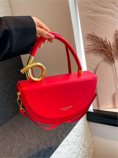 Exquisite Box Bag, Elegant Minimalist Handbag, Rope-Shaped Handle, Half-Moon Shape, Simple Commuting, Party, Chic Crossbody Purse, Fashion Crossbody Handbag, Shoulder and Crossbody Bag, Crossbody Shoulder Purses