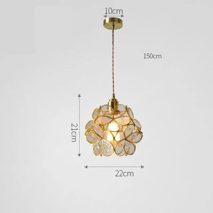 Glass Pendant Light Flower Design