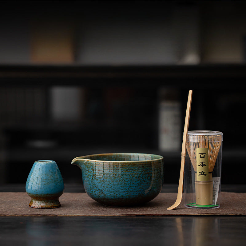 Japanese Matcha Set – Handmade Ceramic – 4-Piece Set