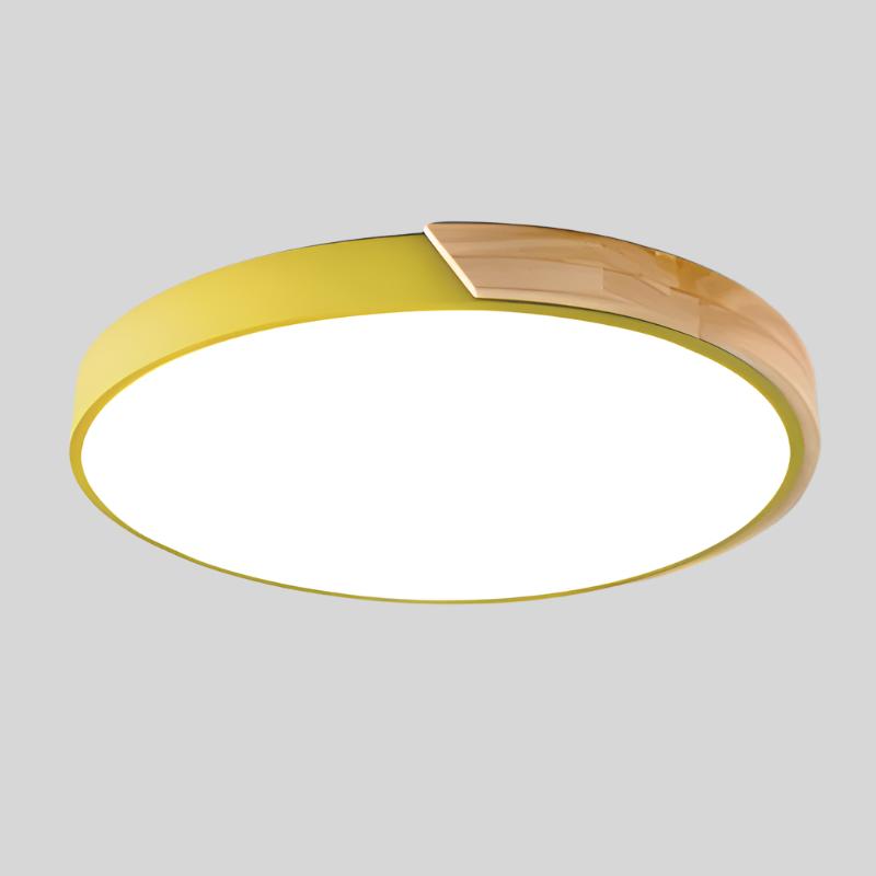 LED Ceiling Light – Wooden Finish – Round Design