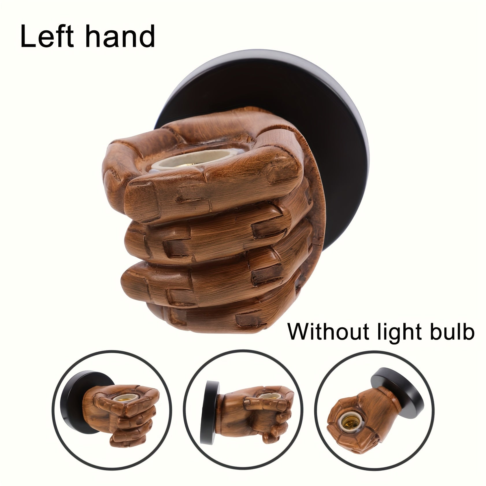 Hand Wall Sconce – Resin – E26 – Industrial Wall Light