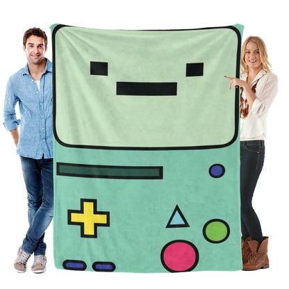 Adventure Time Cartoon Character Flannel Throw Blanket, Large Ultra-Soft Warm Lightweight Cozy, Ideal for Living Room-Camping, Perfect Gift for Fans on Birthdays-Christmas
