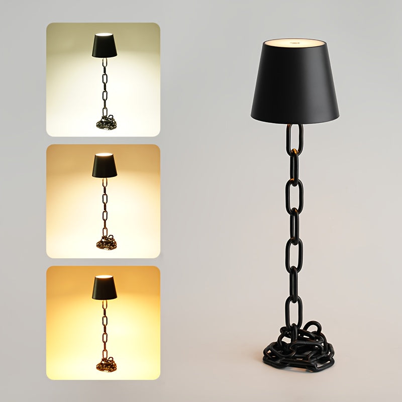 Chain-Link Table Lamp – Rechargeable – Touch Dimming – LED Downlight