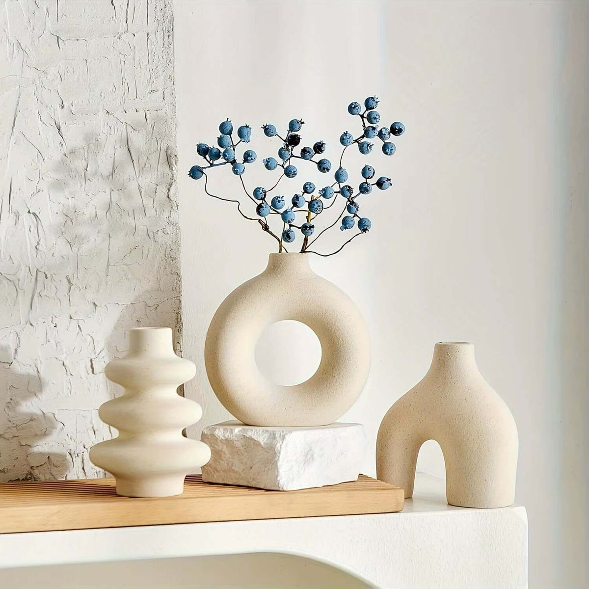 Bohemian Ceramic Vase Set for Stylish Home Decor