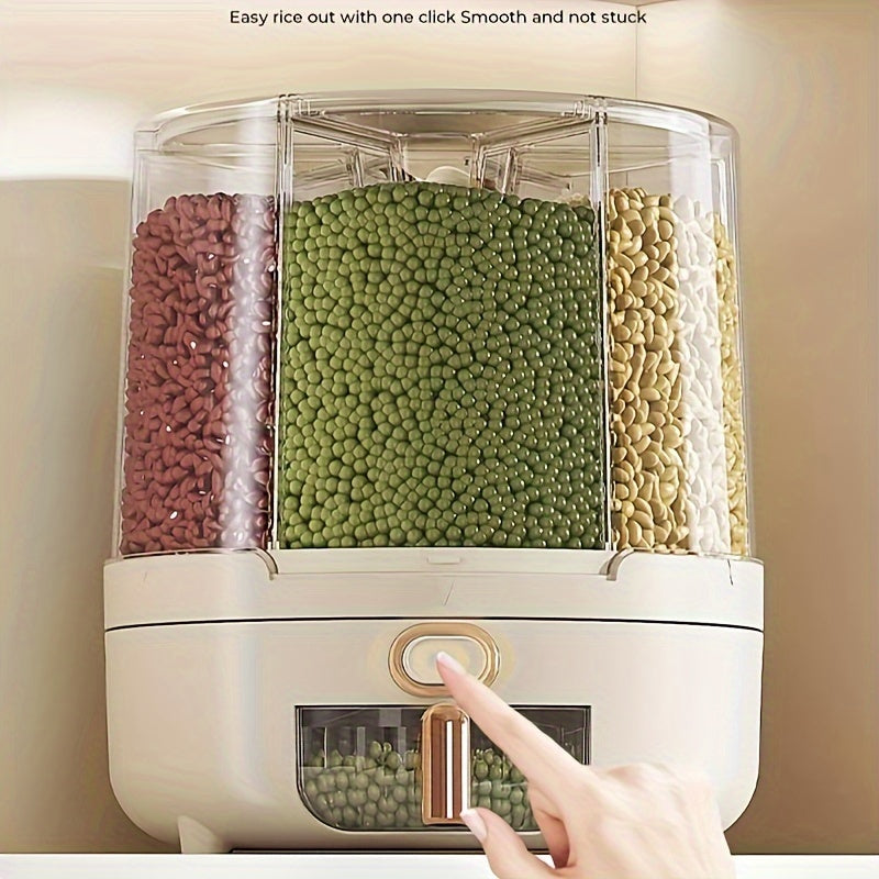 Rotating Food Storage Container – Airtight – 360° – Grain Dispenser