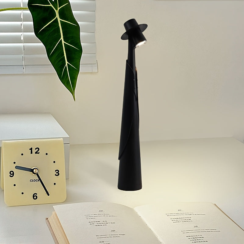 Rechargeable LED Desk Lamp – Touch Control – Adjustable – Hat Design