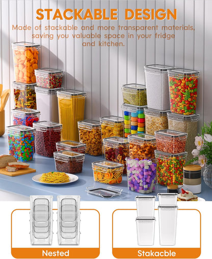 12 Pack Airtight Food Storage Containers with Lids