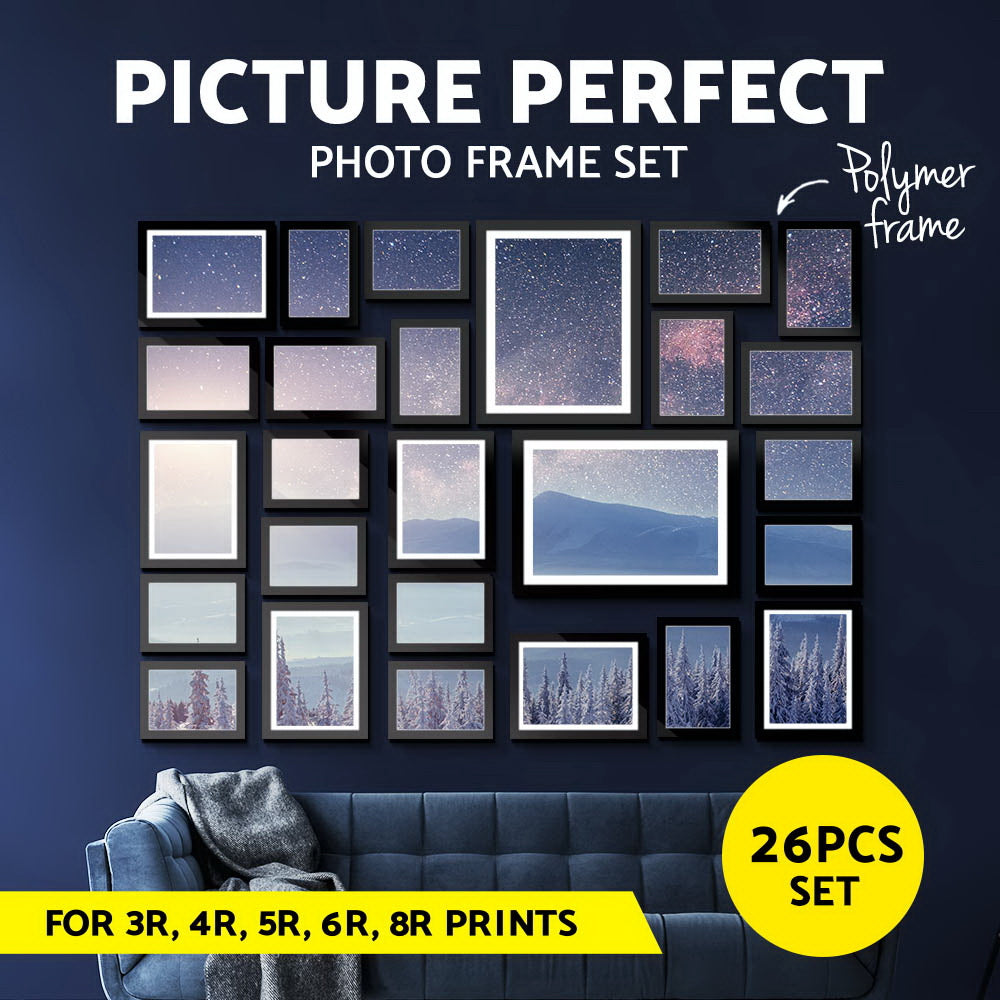 Artiss Photo Frames Set Picture Frame Family Wall Art White Black 3/11/26/30Pc