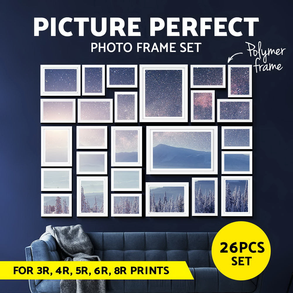 Artiss Photo Frames Set Picture Frame Family Wall Art White Black 3/11/26/30Pc