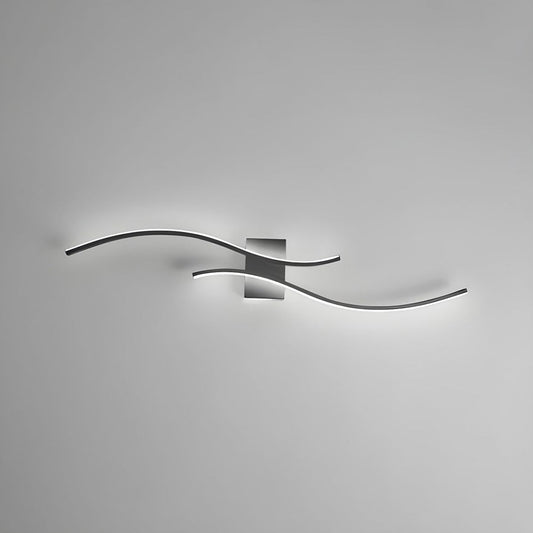 Wavy LED Wall Light Indirect Lighting Aluminium