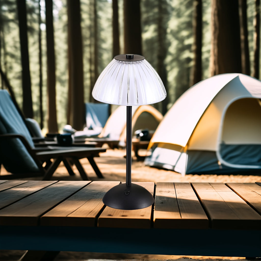 Rechargeable Table Lamp – Touch Control – Dimmable LED – Crystal-Style Shade