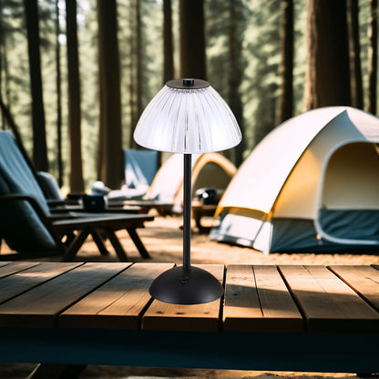 Rechargeable Table Lamp – Touch Control – Dimmable LED – Crystal-Style Shade