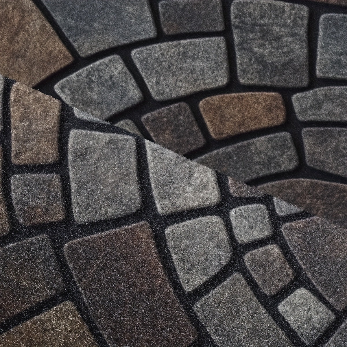 Semi-Circular Door Mat – Non-Slip – Polyester – Indoor & Outdoor