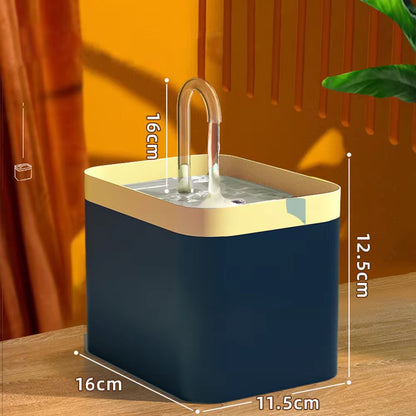 Ultra-Quiet Cat Water Fountain Filter Smart Automatic Pet Dog Water Dispenser&amp;Burnout Prevention Pump1.5L Recirculate Filtrin