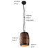 Retro Barrel Lamp Solid Wood Wine Barrel Hanging Fixture E27 Living Room Bar Cafe Restaurant Atomasphere Lamp Patio Manor Light
