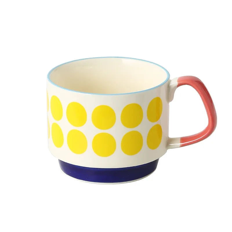 Retro Coffee Mug – Ceramic – 300ml – Mid-Century Design