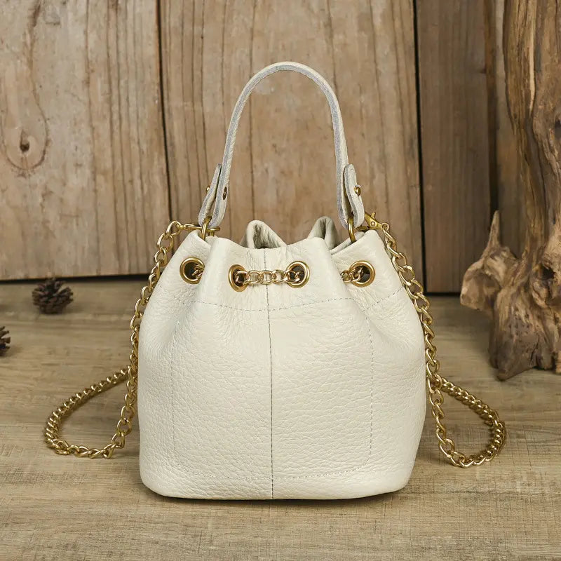 Women'S Top-Layer Cowhide Aesthetic Shoulder Bag - Versatile All-Season Ladylike Purse, Convertible to Crossbody Shoulder Handbag, Stylish Daily Accessory