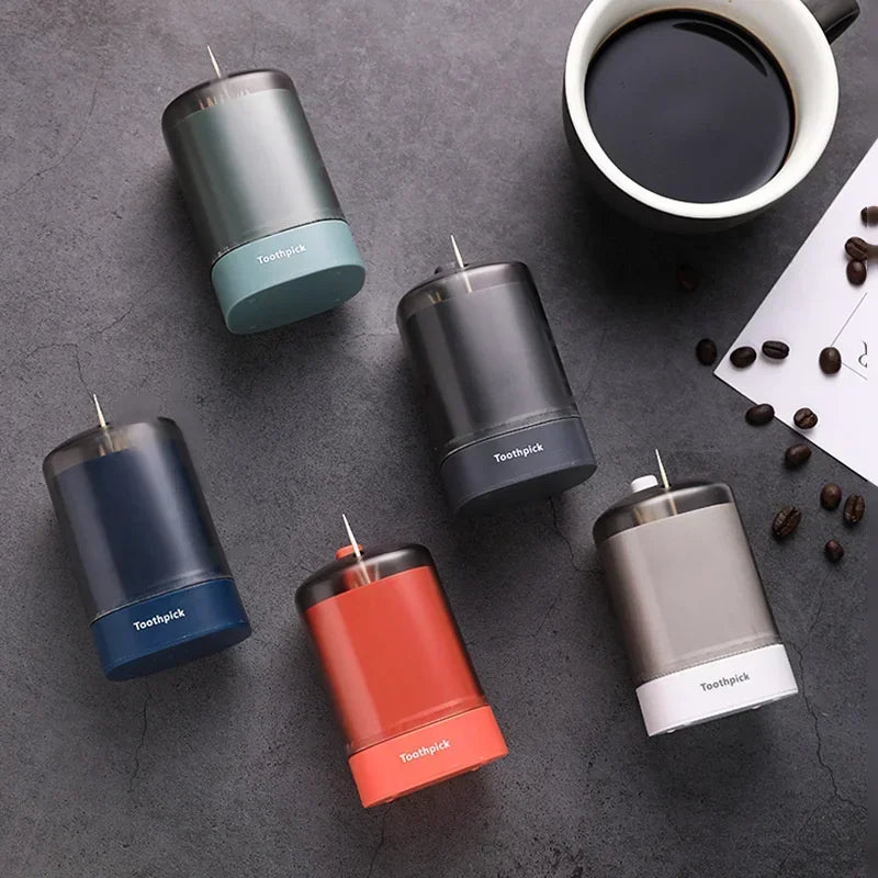5 Colors Home Creative Automatic Pops up Toothpick Box Dispenser Home Living Room Dining Room Toothpick Storage Boxes Holder