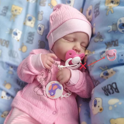 50CM Realistic Finished Bebe Reborn Silicone Vinyl Cloth Body Doll Loulou Handmade Toy for Girls Christmas Gift