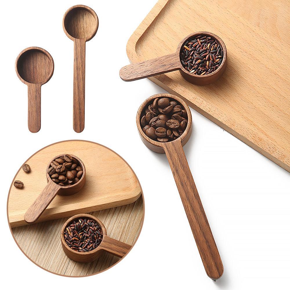 Wooden Coffee Scoop – Walnut & Beech Wood – Minimalist Design