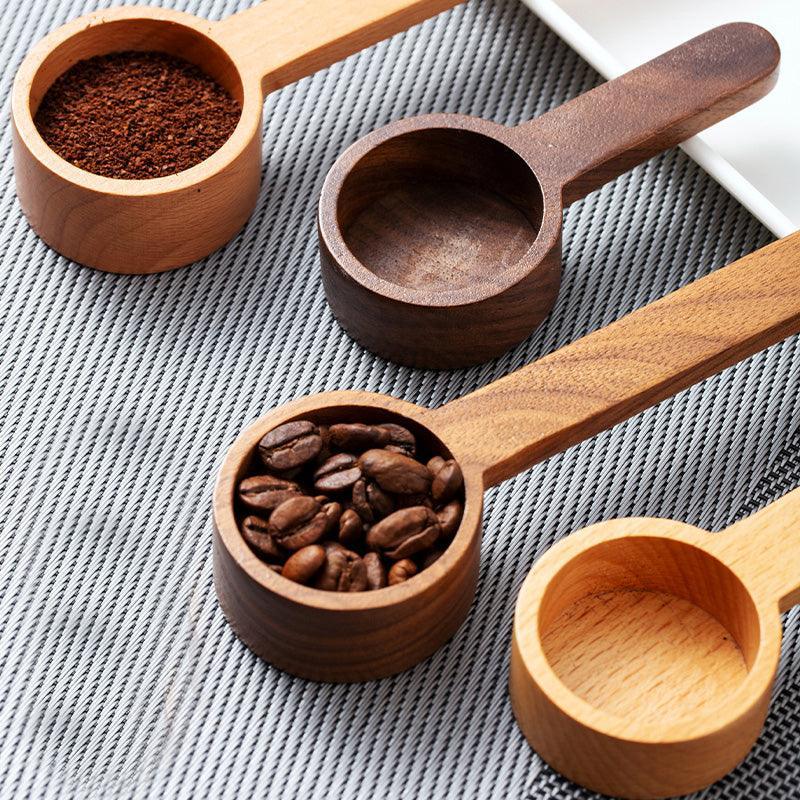 Wooden Coffee Scoop – Walnut & Beech Wood – Minimalist Design