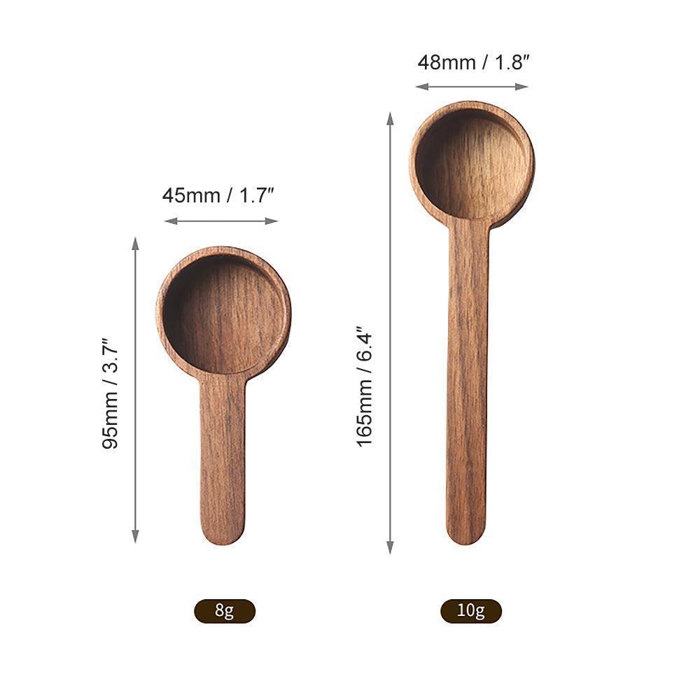 Wooden Coffee Scoop – Walnut & Beech Wood – Minimalist Design