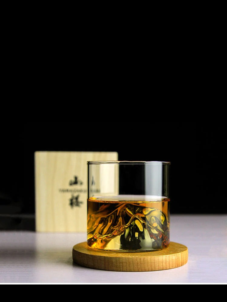 Whisky Glass – Mountain Design – Heat-Resistant Glass