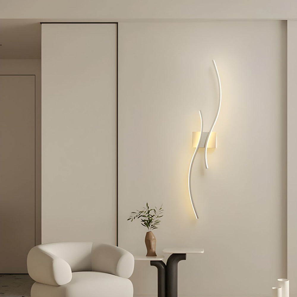 Wavy LED Wall Light Indirect Lighting Aluminium