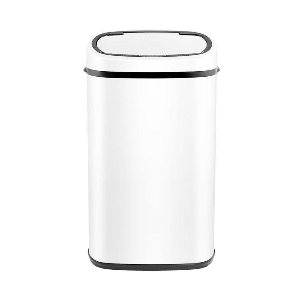 Devanti 58L Motion Sensor Bin Rubbish Automatic Trash Can Kitchen White