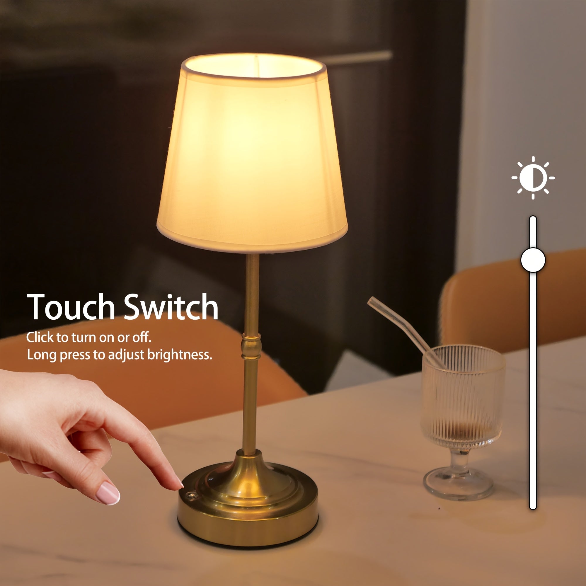 Rechargeable Table Lamp – Cordless – Dimmable LED – Touch Control
