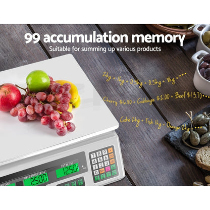 Emajin 40KG Digital Kitchen Scale Electronic Weighing Shop Market Commercial LCD