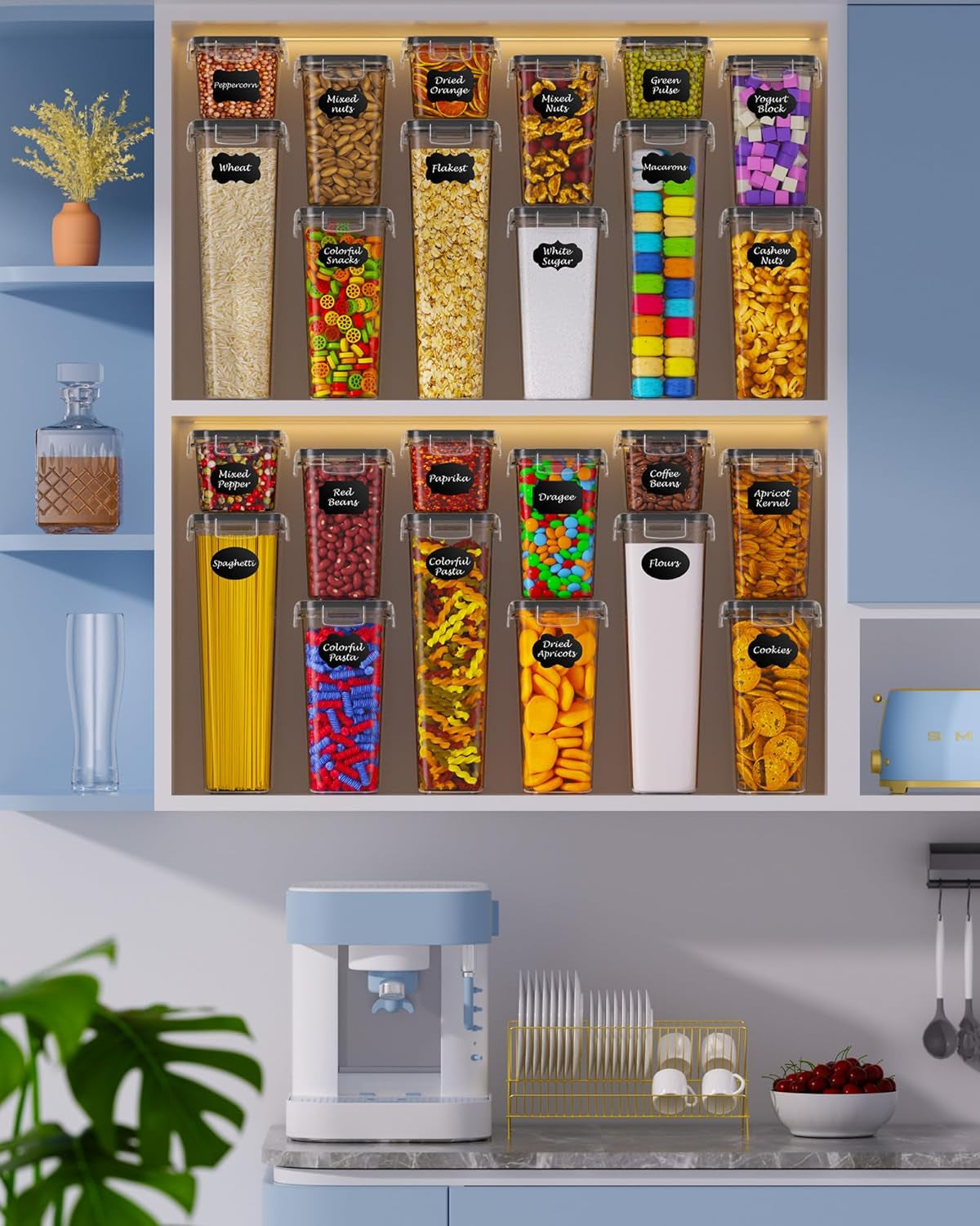 12 Pack Airtight Food Storage Containers with Lids