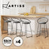 Artiss 4X Bar Stools Kitchen Dining Chairs Counter Stool Linen Padded Metal