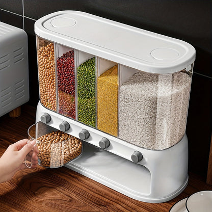 Multi-Compartment Grain Storage Container – Airtight – 5 Compartments