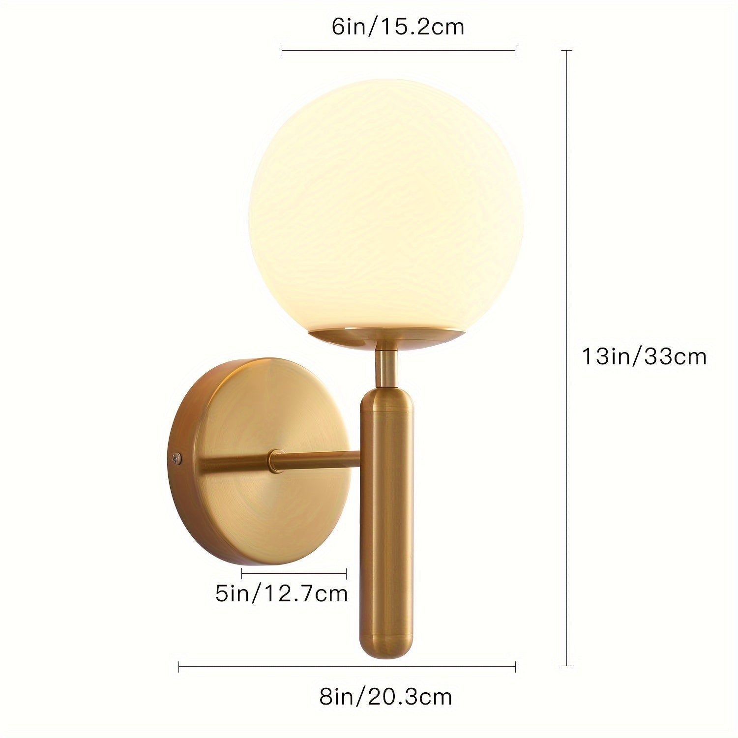 Glass Globe Wall Sconce – G9 – Polished Metal – Hard-Wired Light