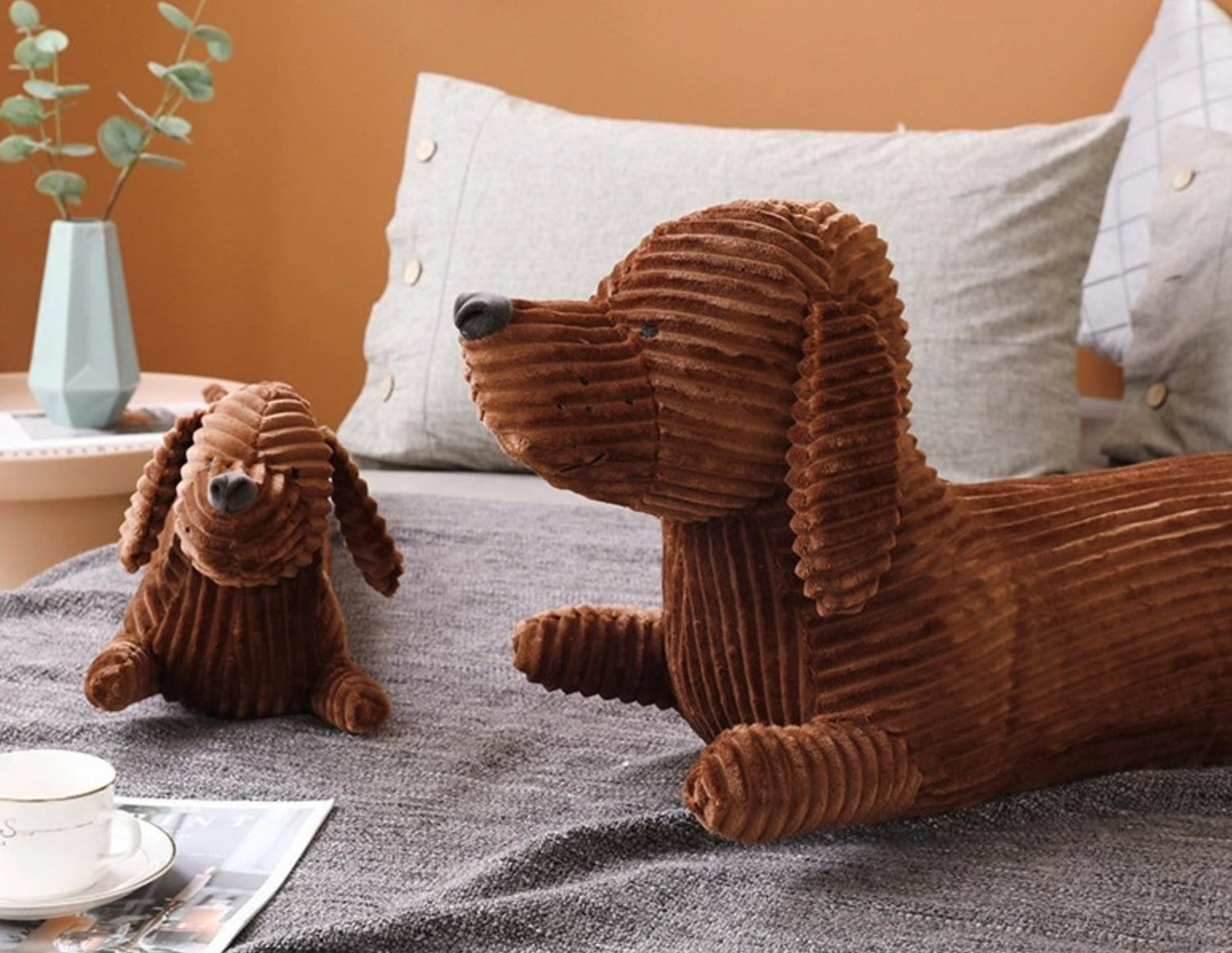 Dachshund Draught Stopper – Soft Plush Cushion – Door &amp; Window