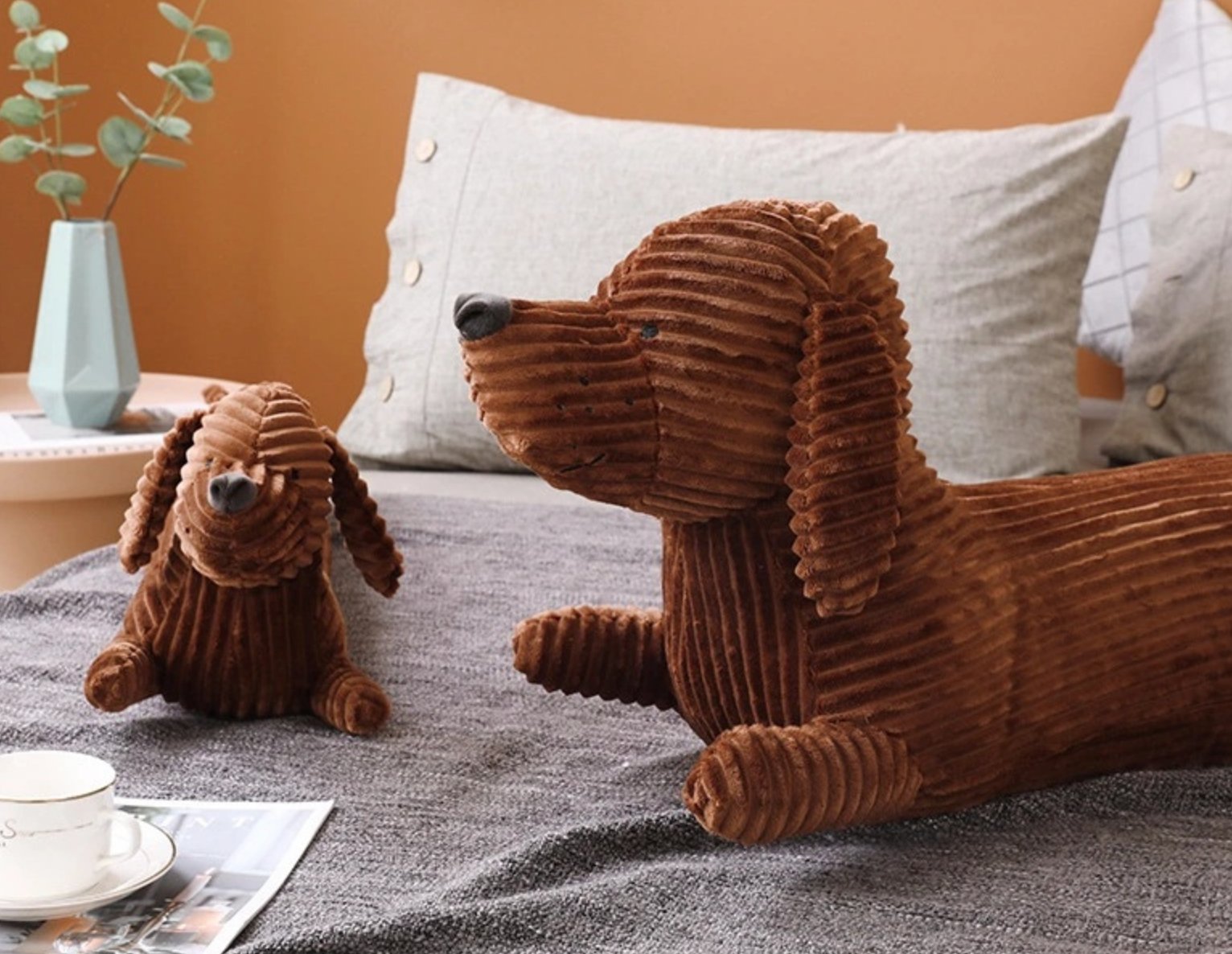 Dachshund Draught Stopper – Soft Plush Cushion – Door & Window