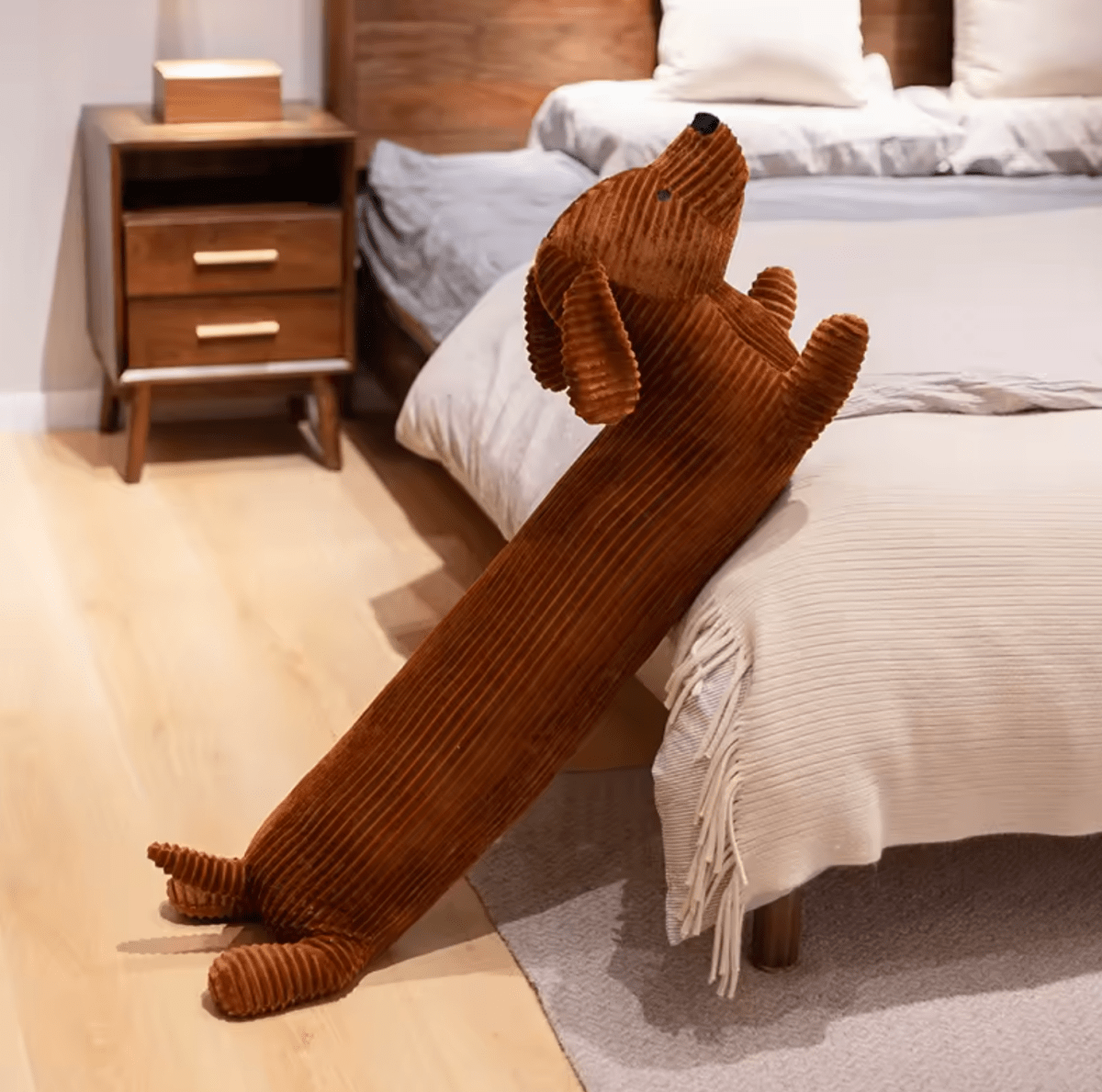 Dachshund Draught Stopper – Soft Plush Cushion – Door & Window