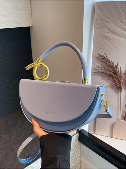 Exquisite Box Bag, Elegant Minimalist Handbag, Rope-Shaped Handle, Half-Moon Shape, Simple Commuting, Party, Chic Crossbody Purse, Fashion Crossbody Handbag, Shoulder and Crossbody Bag, Crossbody Shoulder Purses