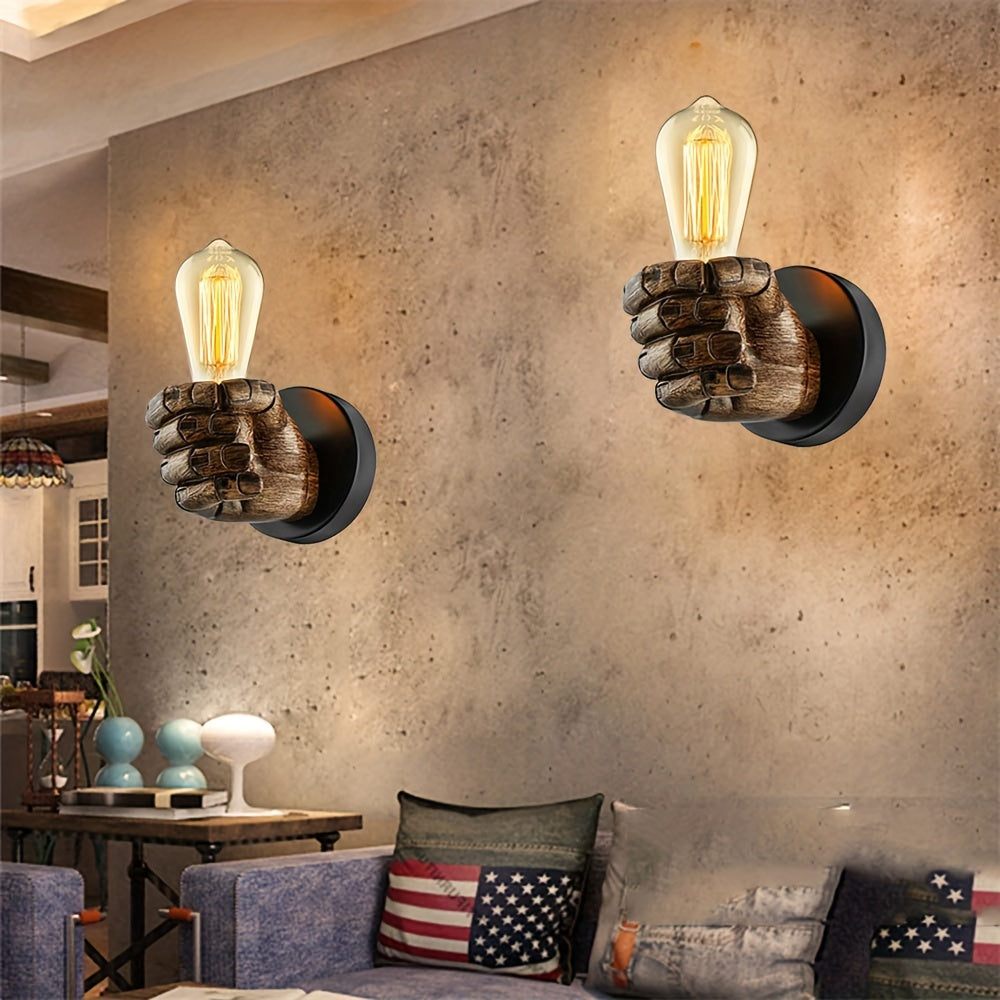 Hand Wall Sconce – Resin – E26 – Industrial Wall Light
