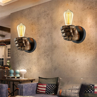 Hand Wall Sconce – Resin – E26 – Industrial Wall Light