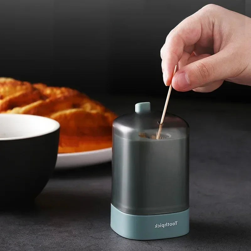 5 Colors Home Creative Automatic Pops up Toothpick Box Dispenser Home Living Room Dining Room Toothpick Storage Boxes Holder