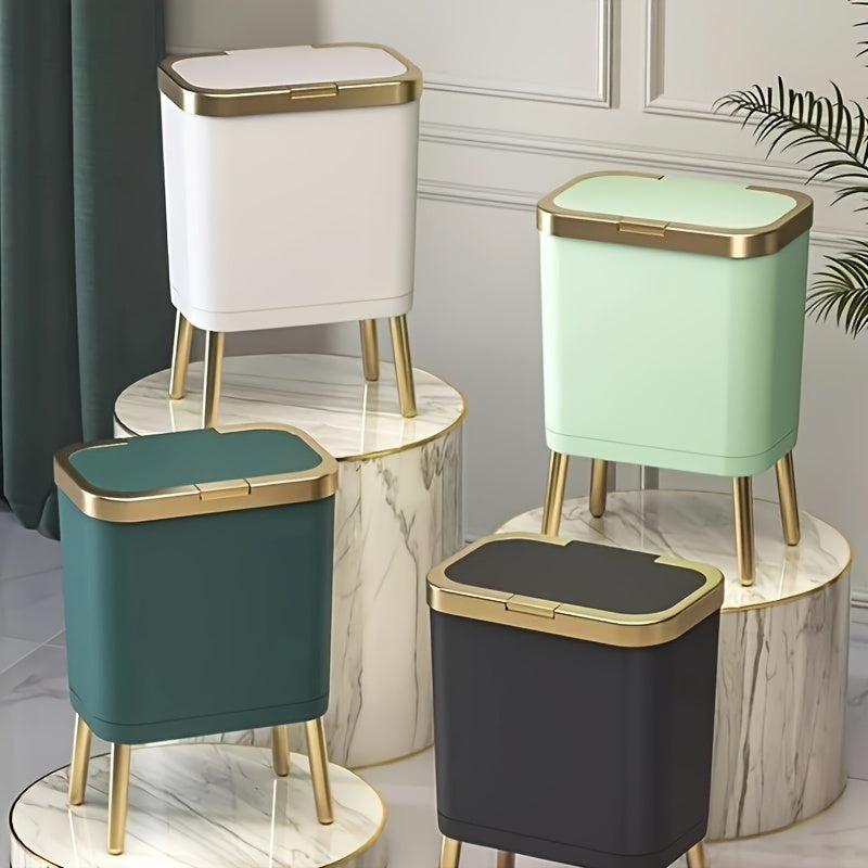 15L Rubbish Bin – Odour-Sealing Lid – Elevated Legs – Home Use